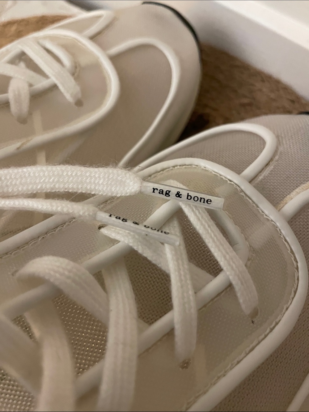 rag & bone Off-White Mesh Retro Runner - Picture 9 of 9